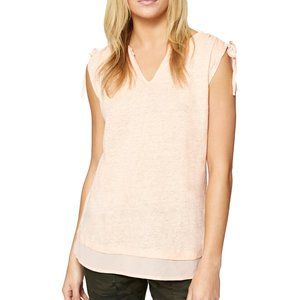 Sanctuary Blush 100% Linen Sleeveless Top Size XS
